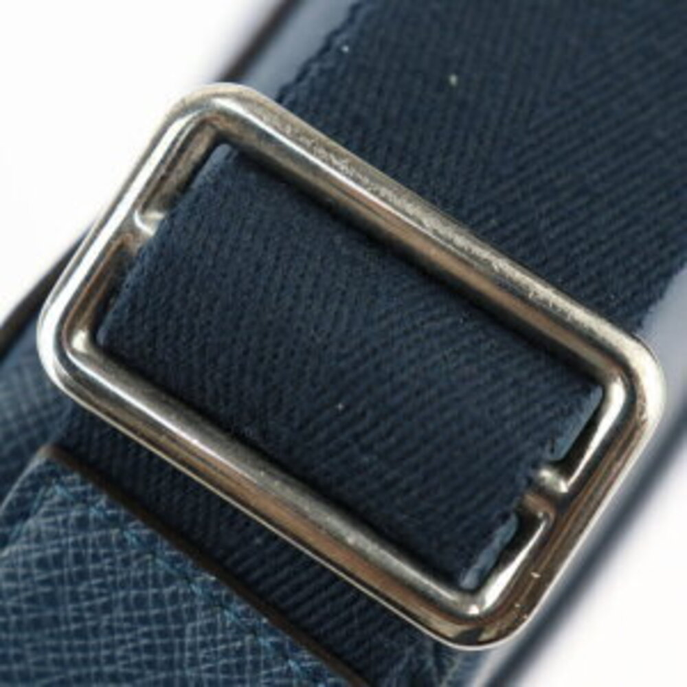 LOUIS VUITTON Anton Messenger Taiga Shoulder Bag Blue Marine Leather - Picture 8 of 9